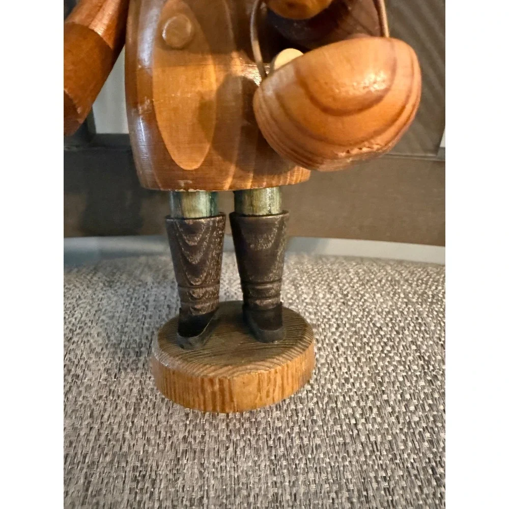 Expertic Vintage Wooden Incense Smoker Mushroom Hunter Made in GDR East Germany